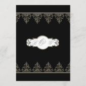 RéceptionDîner Menu Classique Baroque Swirl Circle (Dos)