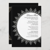 RéceptionDîner Menu Classique Baroque Swirl Circle (Devant / Derrière)