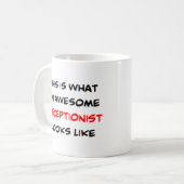 receptionist, geweldige koffiemok (Voorkant links)