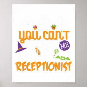Receptionist Halloween kostuumfeest kan me niet wa Poster