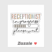 Receptionist in uitvoering, toekomstige receptioni sticker (Vel)