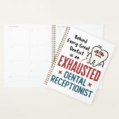 Réceptionniste dentaire épuisé Funny Front Office (Devant avec enveloppe)