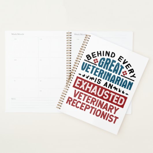 Réceptionniste vétérinaire épuisé (Devant avec enveloppe)