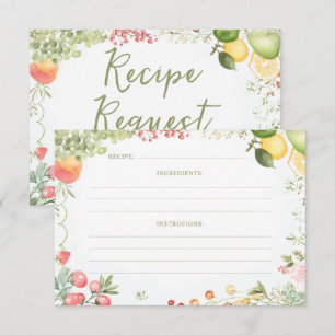 Receptkaart Bruidsfeest Watercolor Marktkaart Informatiekaartje