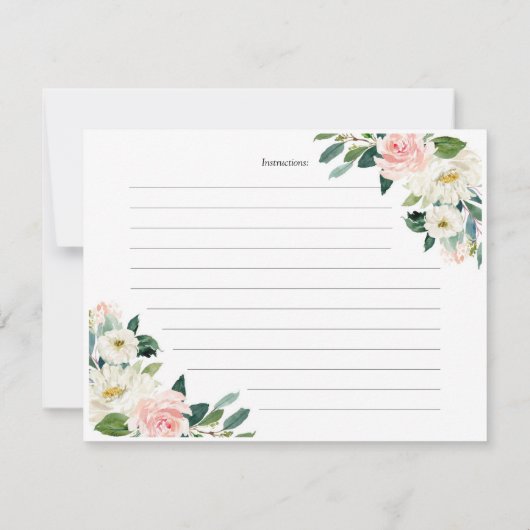 receptkaart keuken bruidsfeest kaart (Achterkant)