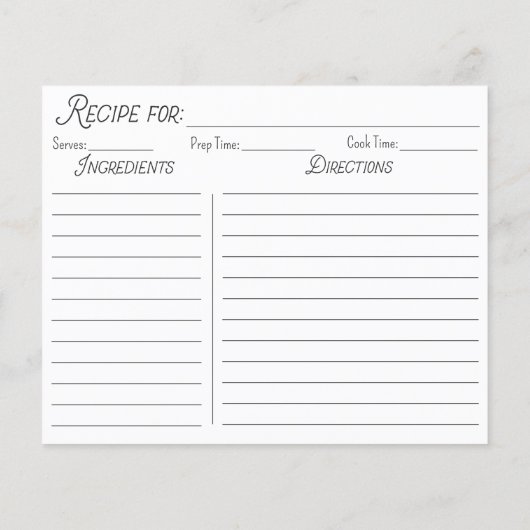 Receptkaart met rode groene aardbeien bloem blader (Achterkant)