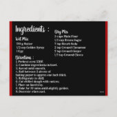 Receptkaart peperkoek feestdagenkaart (Achterkant)