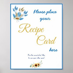Receptkaart Shower Bord Poster