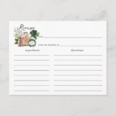 Receptkaart voor bruidsdouche op de boerenmarkt briefkaart (Voorkant)