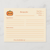 Receptkaart voor bruiloftsfeest met Malse Pompoen (Voorkant)