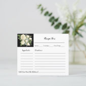 Receptkaart Witte Rozen Bruidsdouche Kaart (Staand voorkant)