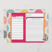 Receptkaarten voor Roze Sorbet (Voorkant / Achterkant)