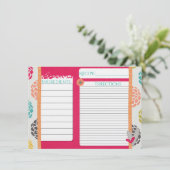 Receptkaarten voor Roze Sorbet (Staand voorkant)