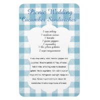 Receptmagneet voor komkommersandwich voor picknick