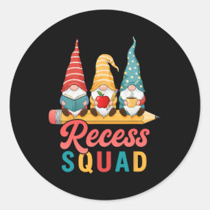 Recess Squad Leraar Para Speelplaats Student Monit Ronde Sticker