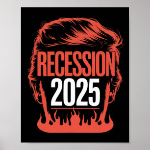 Recessie 2025 Dank Trump Ironisch Politiek Grappig Poster