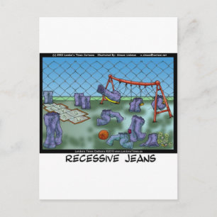 Recessieve Jeans Funny Gifts T - shirts & Collecti Briefkaart