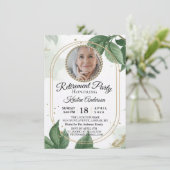 Récession de la photo botanique moderne Invitation (Debout devant)