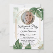 Récession de la photo botanique moderne Invitation (Devant)