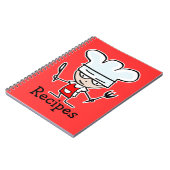 Recette carnet avec mignon dessin animé chef cuisi (Côté gauche)