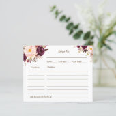 Recette Carte Fête des mariées Fleurs Marsala (Debout devant)