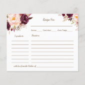 Recette Carte Fête des mariées Fleurs Marsala (Devant)