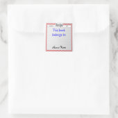 Recette Ce Livre Appartient À, Sticker Plaque De L (Sac)