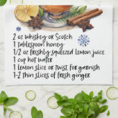 Recette chaude Toddy Serviette de thé de cuisine (Plié)