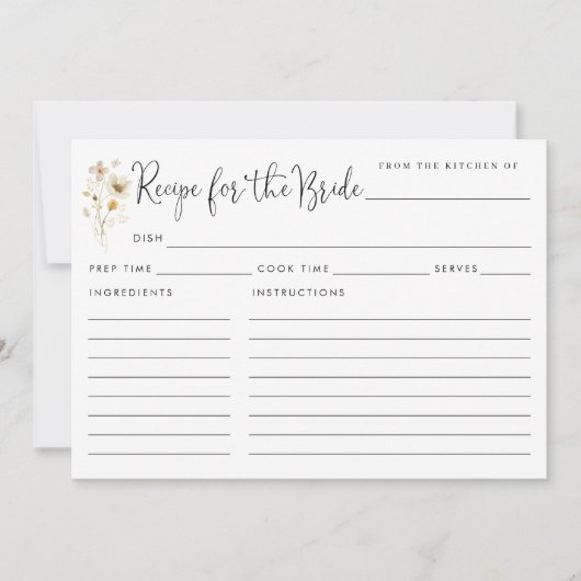 Recette chic pour les cartes florales Fleurs sauva (Devant)