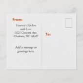 Recette citrouille à tarte Carte Thanksgiving et N (Dos)