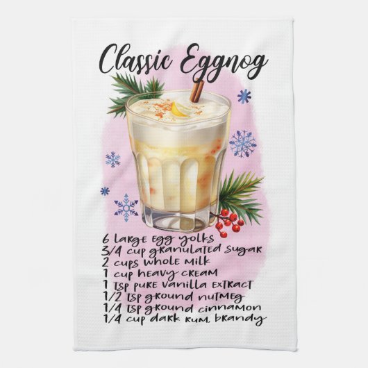 Recette classique Eggnog serviette de cuisine (Vertical)