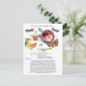 Recette de cidre de pomme d'aquarelle | Carte pour (Debout devant)