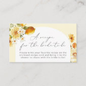 Recette de citron pour la mariée à être carte de c (Devant)