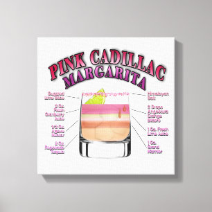 Recette de cocktail MARGARITA ROSE sur toile 12"x1