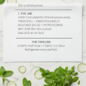 Recette de cornichons - Torchons de cuisine (Plié)