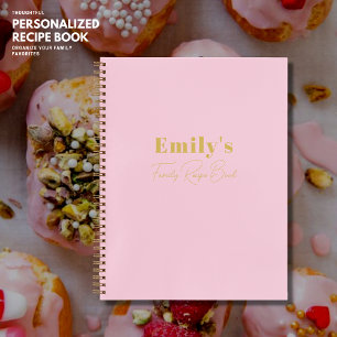Recette de famille personnalisée Livre rose clair 