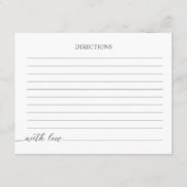 Recette de Fête des mariées de carte de boîtier. (Dos)