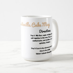 Recette de gâteau de vanille personnalisée Mug