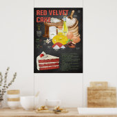 Recette de gâteau Velvet rouge Tableau noir Cuisin (Cuisine)
