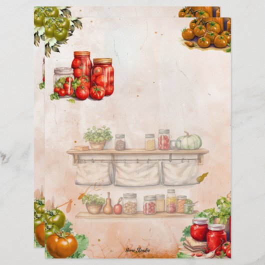 Recette de la page blanche complète de collage de  (Devant / Derrière)