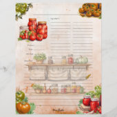 Recette de la page complète de collage de tomates (Devant)