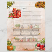 Recette de la page complète de collage de tomates (Dos)