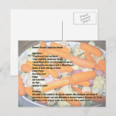 Recette de légumes vapeur d'été 2 carte postale (Devant / Derrière)