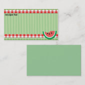 Recette de pique-nique de pastèque cartes de visit (Devant / Derrière)