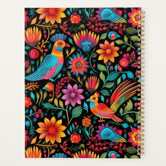 recette de script de motif floral mexicain (Dos)