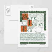 Recette de thé irlandaise sur les cartes postales (Devant / Derrière)