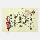 Recette de vie est famille Cuisine serviette (Horizontal)