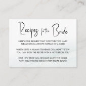 Recette Demander Fête des mariées Laver Vert Carte (Devant)