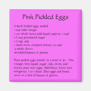 Recette d'oeufs cuits sur un aimant de réfrigérate