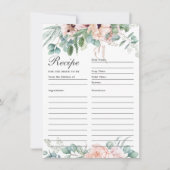 Recette Florale Rose De Poppy Blush Pour La Carte (Devant)